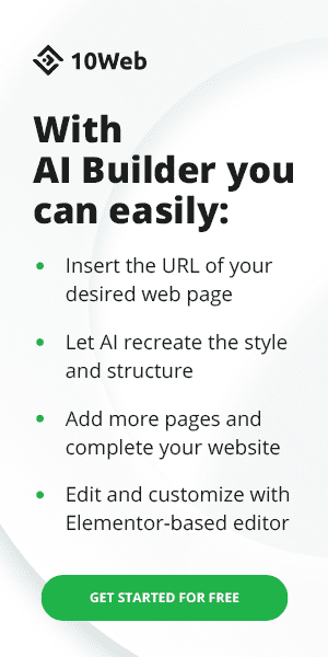 10web.io Ai Powered Website Builder